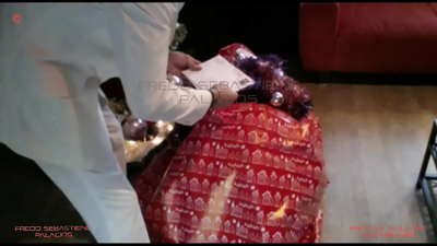 Mamma, jag har fått min julklapp hårig blond mammaslyna med stor röv galen i kuk